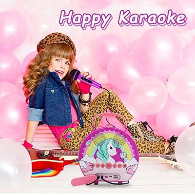 Kids Karaoke Machine for Girls Boys with 2 Microphones Toddler Singing Toys  Children Karaoke Singing Machine Bluetooth Voice Changing Recording