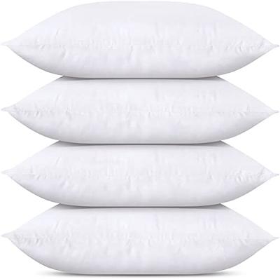 HITO 18x18 Pillow Inserts+16x16 Pillow Inserts (Set of 2, White)- 100%  Cotton Covering Soft Filling Polyester