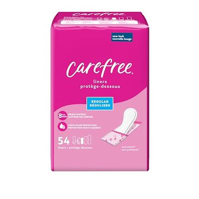 Carefree Panty Liners, Regular Liners, Wrapped, Unscented, 54ct (Packaging  May Vary) - Yahoo Shopping