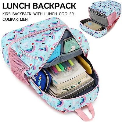 Girls Backpacks, Kids Backpacks Girls With Lunch Box Girls Rainbow