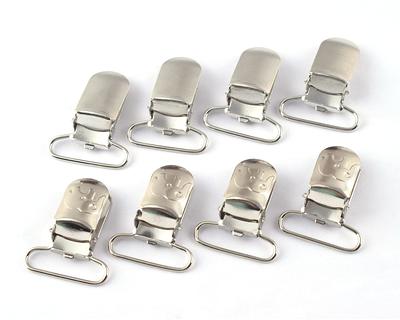 10 Pcs 1 Round Metal Suspender Clips Pacifier Clips For Pacifier Strap  Holder
