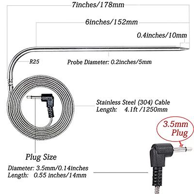 2-Pack Temp Meat Probe Replacement for Pit Boss Pellet Grills and