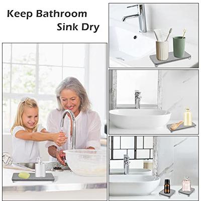 Toothbrush Holders for Bathrooms Water Absorbing Stone Tray for Sink  Organizer I