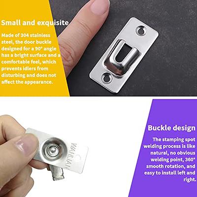 90° Right Angle Sliding Door Lock with Buckle Sliding Door Lock and Barn Door  Lock (1 Pack Silver)