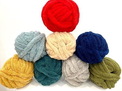 Chenille Yarn, Plush Chunky Hand Knitting Yarn, Blanket Yarn