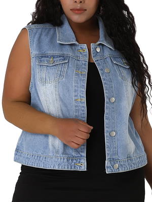 Plus size shop sleeveless jacket