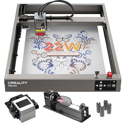 22W Laser Engraver 4-in-1 Rotary Roller Kit for Glass Tumbler Ring, Air  Assit 120W Laser Cutter Laser Engraving Machine for Wood Metal Acrylic CNC