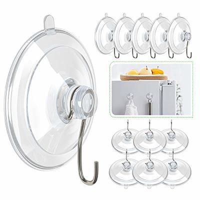 VIS'V Suction Cup Hooks, Upgraded Small Clear Suction Cups with Metal Hooks  1.77 Inches Removable Suction Cups for Window Glass Door Kitchen Bathroom  Shower Wall - 12 Pcs - Yahoo Shopping