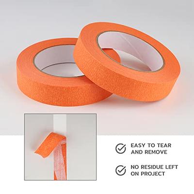 Lichamp 2 Pack Orange Painters Tape 1 inch, Orange Masking Tape 1