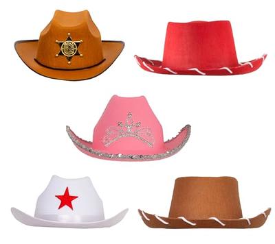 Funny Party Hats Sheriff Costume - Cowboy Hat with Cowboy Accessories -  Western Sheriff Set