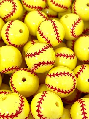 Sports Baseball Beads for Lanyard, Keychain, Baseball Charm