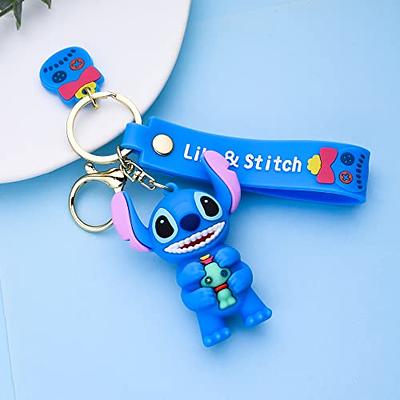 Disney Cute Cartoon Lilo & Stitch Silicone Keychain Keyring