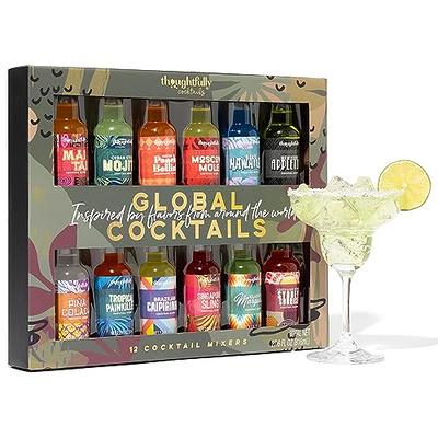 Thoughtfully Cocktails, Margarita Cocktail Mixer Gift Set, Set of 6  (Contains NO Alcohol)