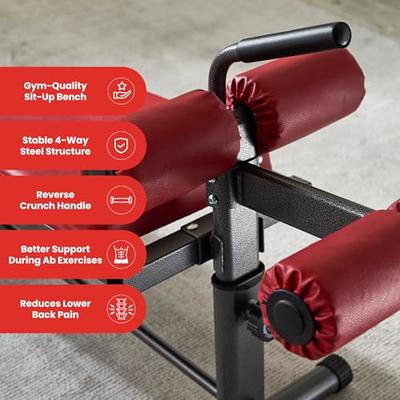 Gym-Quality Sit Up Bench with Reverse Crunch Handle - Solid Ab