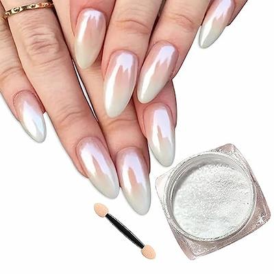 Makartt Mermaid Chrome Nail Powder, 2 Colors Aurora Nail Powder, Mirror  Effect Iridescent Pearl Mica Powders Chameleon Nail Chrome Powder Manicure  Pigment for N… in 2023