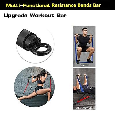 DASKING Portable Home Gym Resistance Band Bar Set with 8 Anti