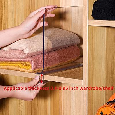 Aolloa 6 PCS Shelf Dividers for Closet Organization Acrylic Clear Closet  Shelf Divider for Wooden Shelving Suitable for Wooden or Vertical Shelves  Or