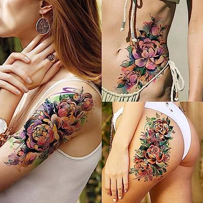 EGMBGM 6 Large Sheets Colorful Butterfly Temporary Tattoos For Women Girls  Adults Arm Back Boobs 3D Multicolor Realistic 3D Butterfly Tattoo Sticker  Decals Fake Tattoos That Look Real And Last Long