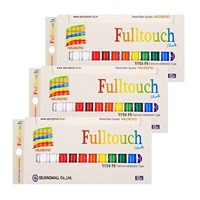 Hagoromo Fulltouch 10-Color Mix Chalk 12pcs - (White, Red, Yellow