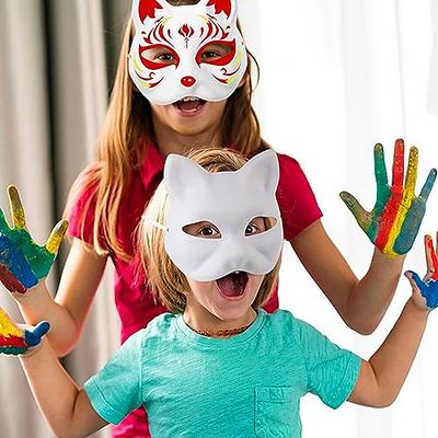 1/5pcs DIY Full Face White Masks Halloween Costumes DIY Blank Paper  Painting Mask Dance Ghost