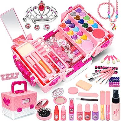 Aikmi Kids Makeup Kit for Girl Washable Real Makeup Set Little Girl Purse Unicorn Toys for 5 6 7 8 Year Old Girls Princess Dress Up VA