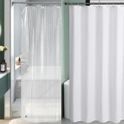Black Duck Brand 12 Deluxe C-Shape Plastic Shower Curtain Hooks (Clear) -  Yahoo Shopping