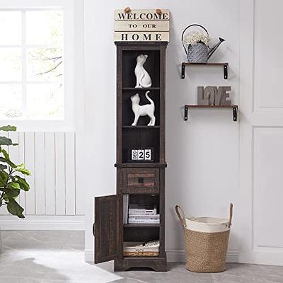 Hommoo Small Bathroom Storage Cabinet with 1 Door, Linen Tower