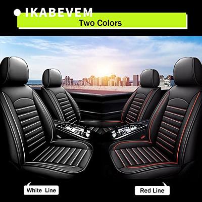 COCOVER 2 pcs Front Car Seat Covers, Faux Leather Protectors for Front  Seats,Waterproof and Anti-Slip Cushions, Wrap Around The Bottom, Fits Most  of