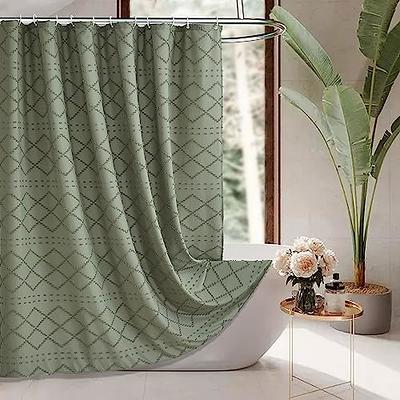 AmazerBath Floral Shower Curtain Sets, Boho Cloth Shower Curtain