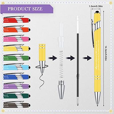 10pcs Funny Pens Set 10pcs Capacitive Pens Set, Metal Push Ballpoint Pen