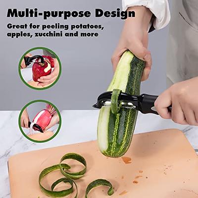 Stainless Steel Vegetable & Fruit Peeling Set, Comfortable Non-Slip Handle  Grip Y & I Shaped Peeler For Potato, Carrot, Apple, Veggie & Cucumber