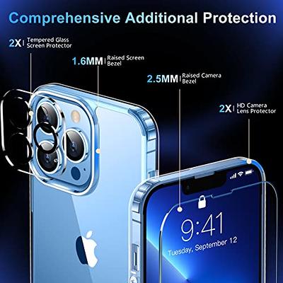 XClear for iPhone 14 Pro Max Phone Case Screen Protector [Premium Bundle]  [Military Grade Drop Tested] [Not Yellowing Bumper] - Clear/Black Case + 3