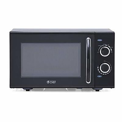  COMMERCIAL CHEF Rotary Dial Microwave with 6 Power Levels, Small  Microwave with Pull Handle, 900W Countertop Microwave with Kitchen Timer,  Microwave 0.9 Cu Ft with Rotary Dial Controls, Black : Everything Else