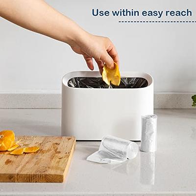 Mini Desktop Trash Can,Tiny Garbage Can with Trash Bags,1.5L Small