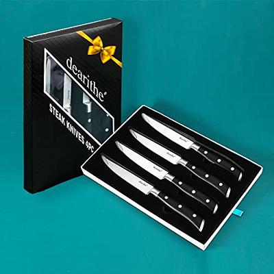 dearithe Steak Knives Set of 24, Black Full-Tang and Triple Rivet Serrated Steak  Knife Set,Stainless Steel Sharp Blade,4.5 In, For Restaurant Kitchen  Tableware Camping,Dishwasher Safe - Yahoo Shopping