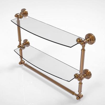 Allied Brass 2-Piece Waverly Place Satin Brass Decorative Bathroom Hardware  with Towel Bar in the Decorative Bathroom Hardware Sets department at