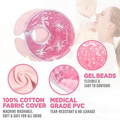 Hot Cold Gel Bead Breast Therapy Pack,Breast Ice Packs for  Breastfeeding,Relief for Breastfeeding,Nursing Pain,  Mastitis,Engorgement,Plugged Ducts