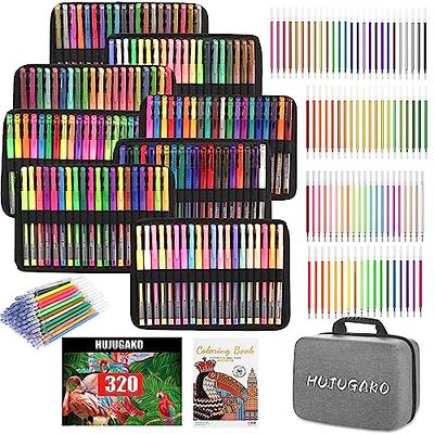 21 PC Coloring Book Set Washable Markers Fine Tip Pens Drawing Adult Kids Colors