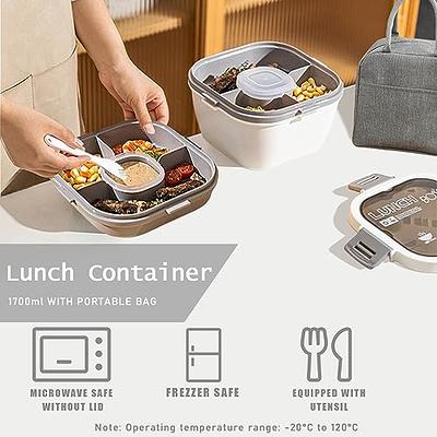 Temiminime Salad Lunch Containers for Adults with Portable Bag,60oz/1.7L  Large Plastic Salad Bowls for Lunch, BPA-Free, 4-Compartment Tray & a Sauce  Cup, Lid with Dual-Latches - Yahoo Shopping