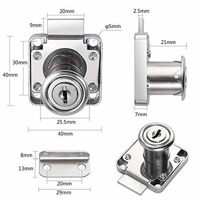 Naissian Cabinet Locks with Keys, Home Desk Lock for Drawer 7/8 Office Furniture  Drawer Lock Latch, Pack of 2 Locks with 4 Keys Alike, Nickel - Yahoo  Shopping