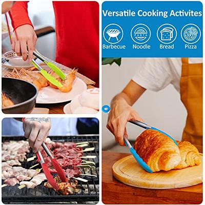 Stainless Steel Barbecue Locking Thongs Serving Clip BBQ Grill Baking Salad  Steak Vegetable Pasta Kitchen Tool