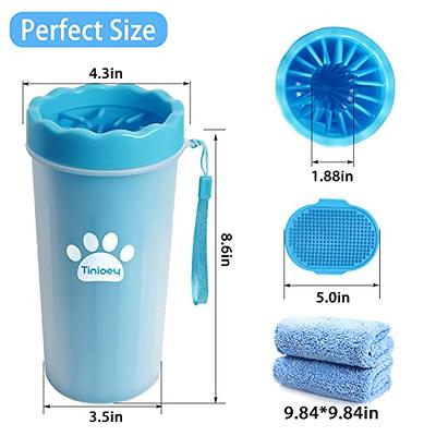 Dog or Cat Paw Cleaner Paw Washer, Silicone Foot Pet Dog Cleaning Supplies,  Gifts for Dog Owners, Paw Scrubber for Dogs, 2 in 1 Portable Feet Cleaner
