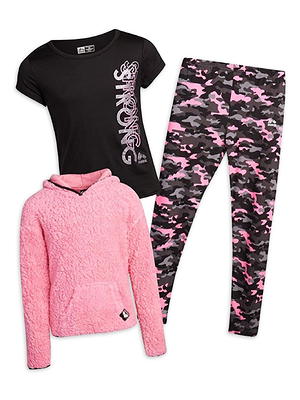 Justice Girls Holiday Long Sleeve Top and Jogger Set with Eyemask, 2-piece Pajama  Set, Sizes 5-18 