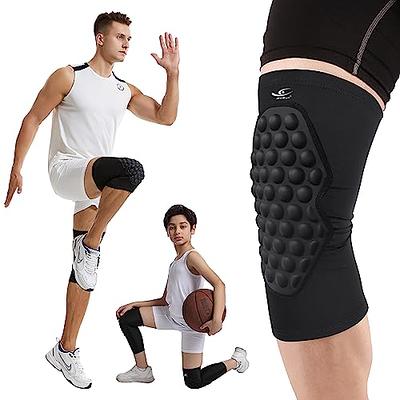 Coolomg Adult Kids Pad Basketball Leg Long Knee Sleeve EVA Pads