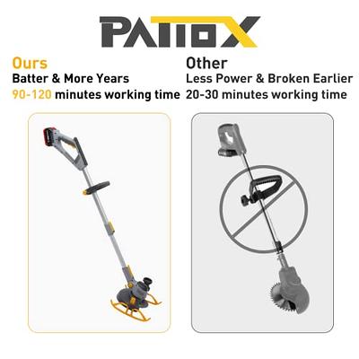 Weed Wacker Battery Powered, PATIOX Electric Grass Trimmer