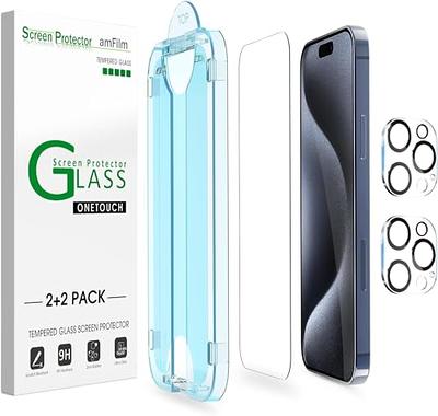  amFilm 3 Pack Tempered Glass Screen Protector for