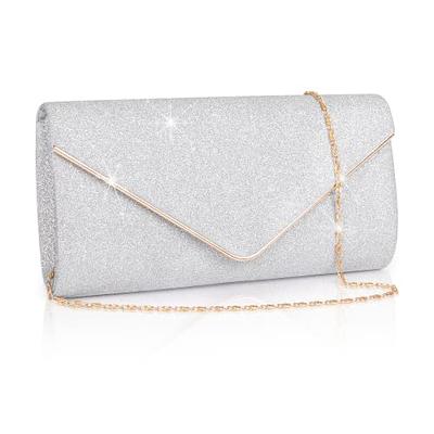 Larcenciel Clutch Purses for Women, Shiny Sequin Envelope Clutch Evening Bag with Chain, Fashion Sparkly Party Prom Purse