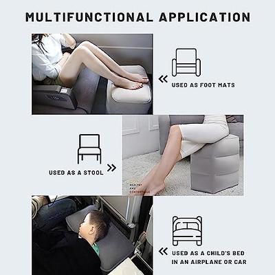 Soft Footrest Pillow PVC Inflatable Foot Rest Pillow Cushion Air Travel  Office Home Leg Up Relaxing Pillow