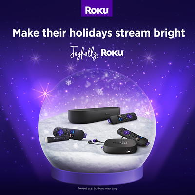 Roku Streaming Stick 4K  Streaming Device with Voice Remote and