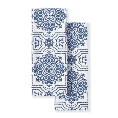 Martha Stewart Collection 3-Pc. Waffle Weave Kitchen Towels